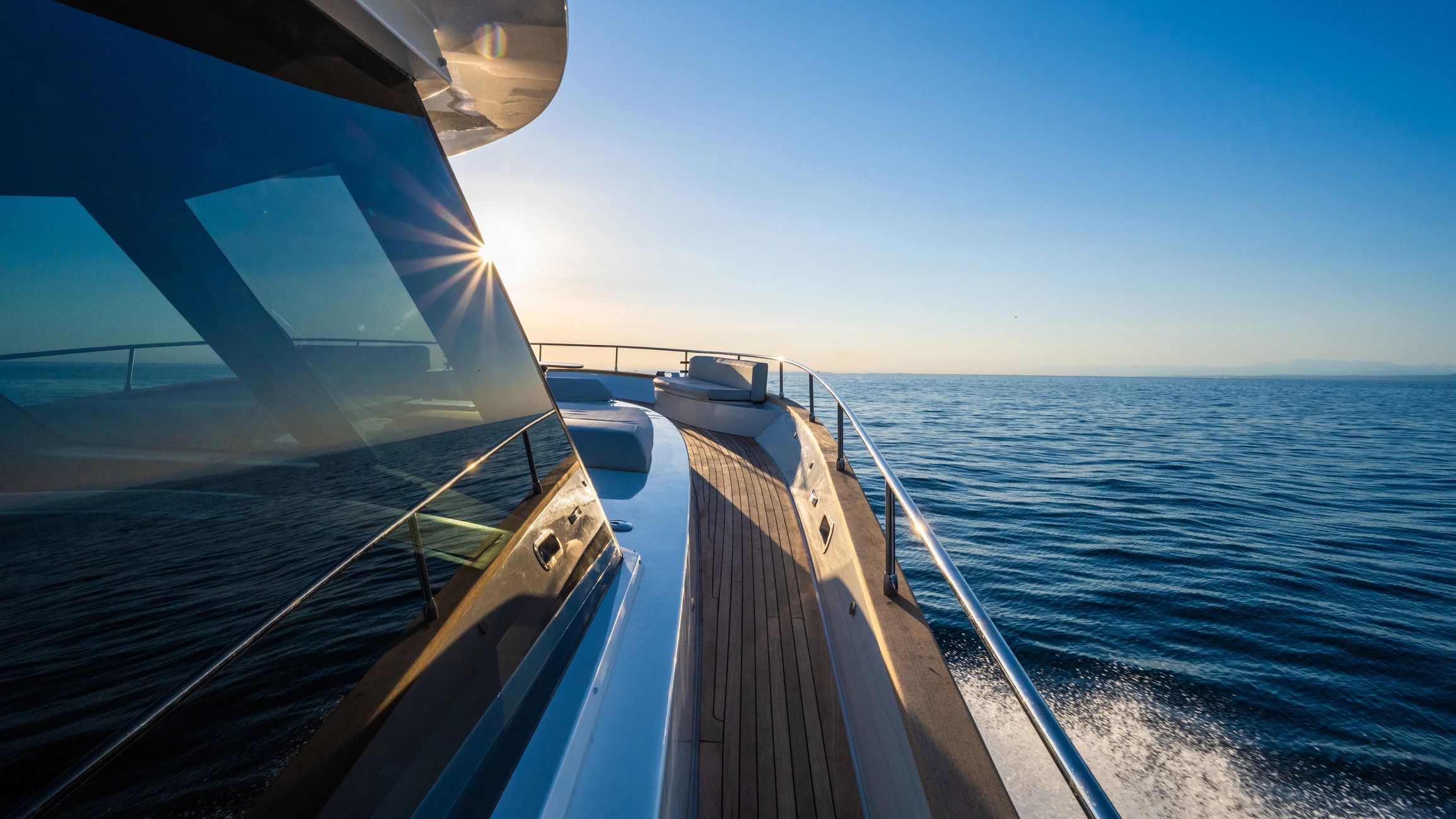 modern yacht interior and exterior