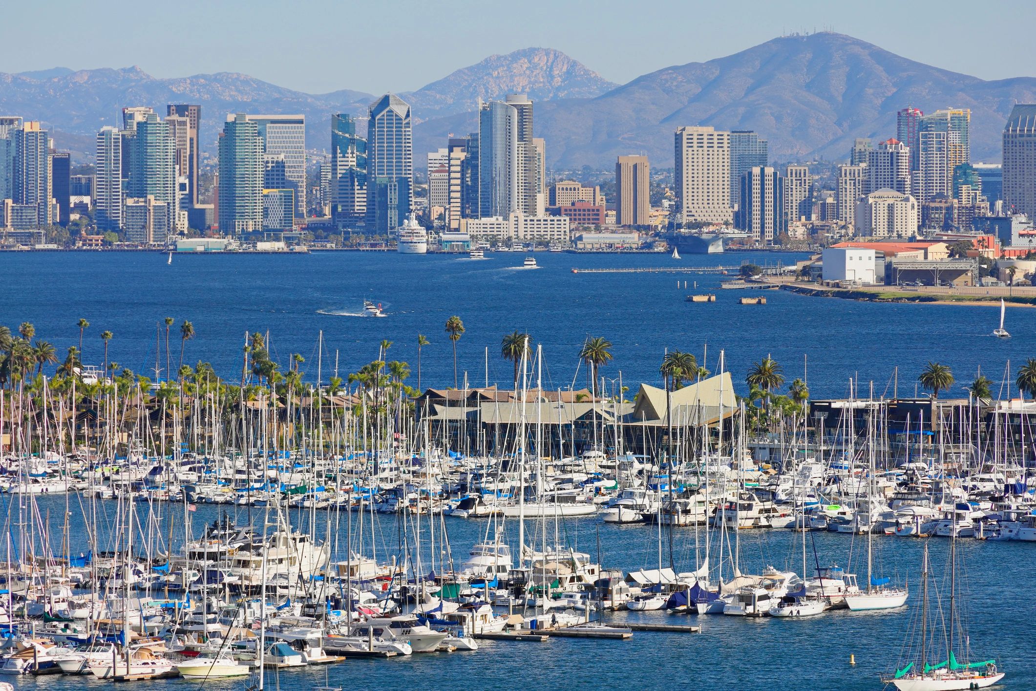 luxury yacht in Southern California marina